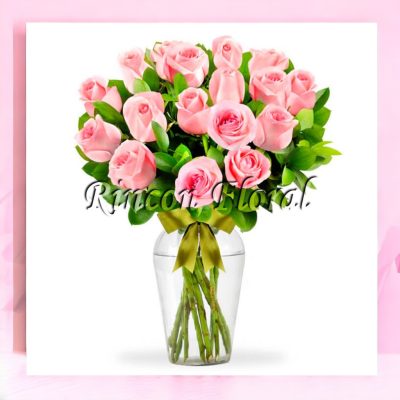 JARRÓN CON 24 ROSAS ROSAS RF116
