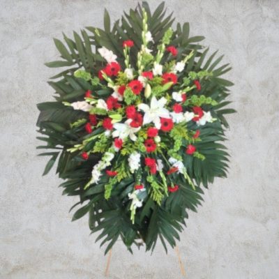 MEDALLÓN FLORAL CON CLAVELES Y GLADIOLAS RF119