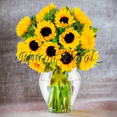 JARÓN CON 20 GIRASOLES RF214