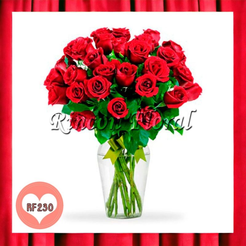 JARRÓN CON 36 ROSAS ROJAS RF230