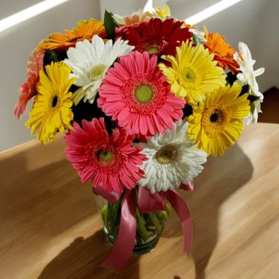 JARRÓN CON 20 GERBERAS RF241