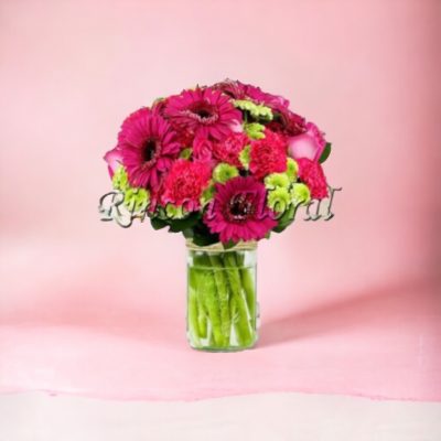 JARRÓN CON GERBERA FIUSHA RF238