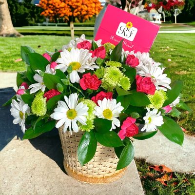 CANASTA CON MARGARITAS RF368