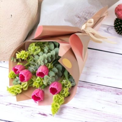 BOUQUET CON 5 TULIPANES RF701
