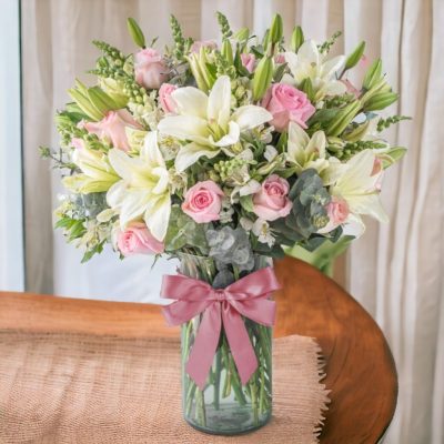 JARRÓN CON LILYS Y ROSAS ROSAS RF432