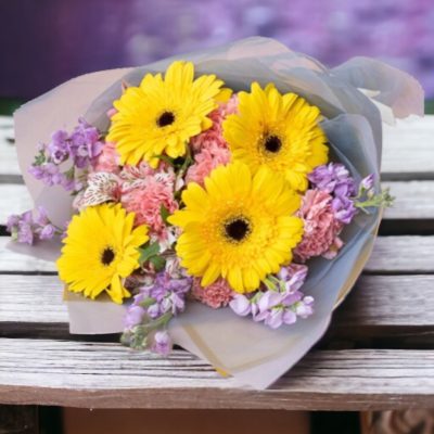 BOUQUET CON 4 GERBERAS RF707