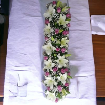 JARDINERA CON ROSAS Y LILYS RF717