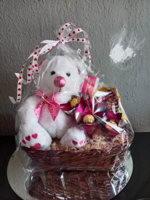 Arreglo San Valentin con Oso de Peluche. CÓDIGO: RF774