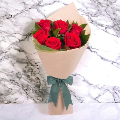 Bouquet 6 rosas rojas. CÓDIGO: RF768