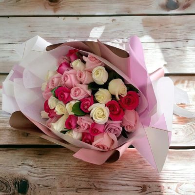 BOUQUET CON 36 ROSAS VARIADAS RF847