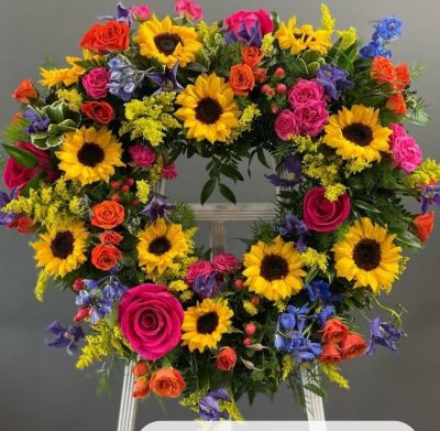 CORAZÓN CON FLOR PRIMAVERAL RF437