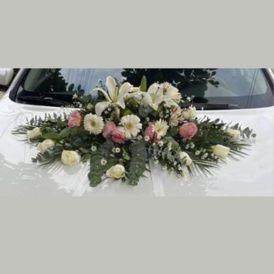 ARREGLO PARA EL CARRO CON GERBERAS RF121
