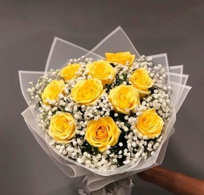BOUQUET CON ROSAS AMARILLAS RFA039