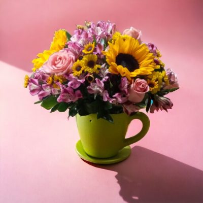 TAZA CON FLORES RFM09