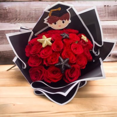 BOUQUET 24 ROSAS ROJAS GRADUACIÓN RF377
