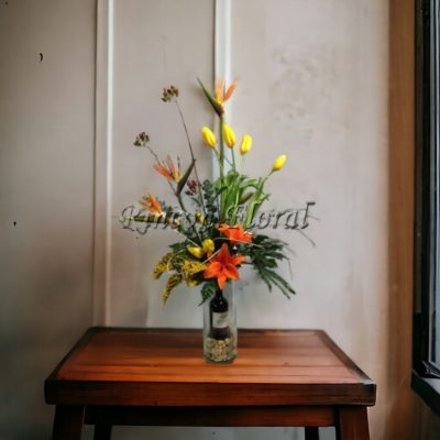 CILIDRO CON BOTELLA DE VINO RF337