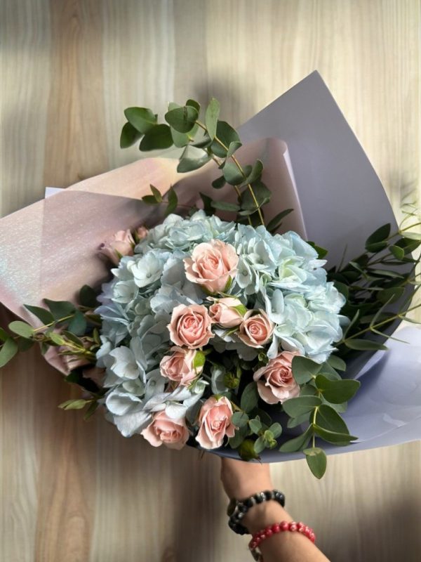 HORTENSIA CON MINIROSAS RF989 - Imagen 2