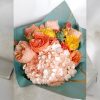 BOUQUET CON HORTENSIA Y ROSAS INGLESAS RF985 - Imagen 2