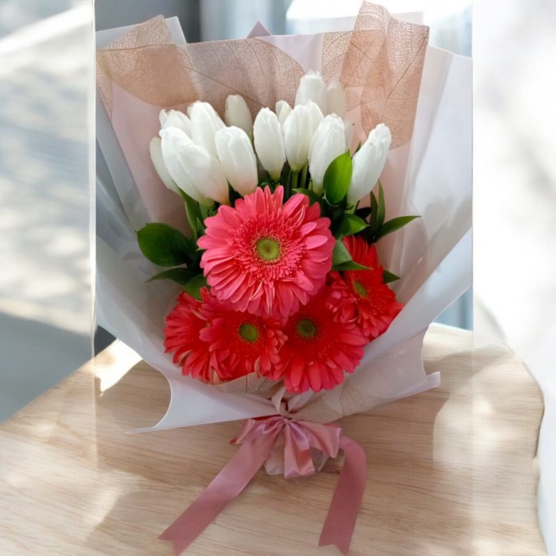 BOUQUET CON 20 TULIPANES RF919 - Imagen 2