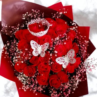 BOUQUET CON 36 ROSAS DECORADAS RF164