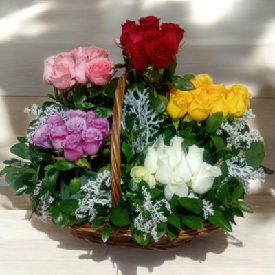 CANASTA CON 50 ROSAS RFV51