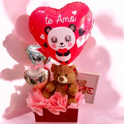CAJA CON OSITO VALENTÍN RFV60