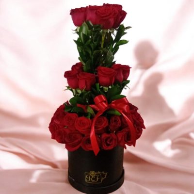 CAJA CILINDRO CON 50 ROSAS RFV80