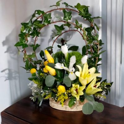 BASE DE BARRO CON HIEDRA RF677