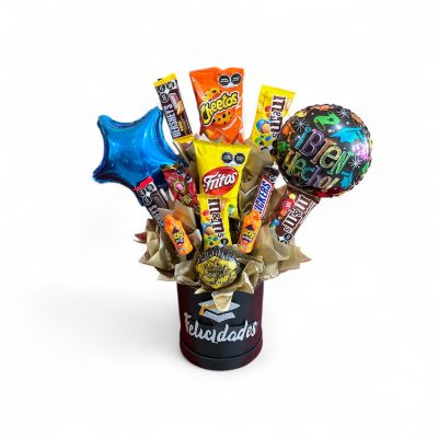 ARREGLO DULCES CON GLOBOS GRADUACIÓN RFG006