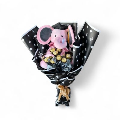 BOUQUET ELEFANTE CON CHOCOLATES GRADUACIÓN RFG012