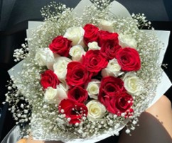 Buquet de Rosas y Baby Breath RFV213