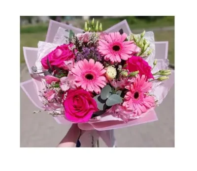 Buquet de gerberas y rosas RFV220