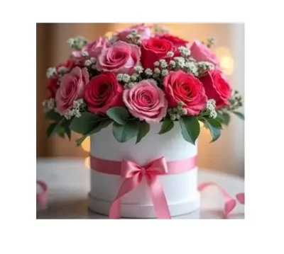 Caja con Rosas y Baby RFV231