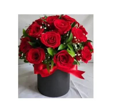 Caja Circular con Rosas RFV235