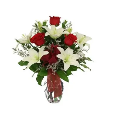 Jarrón con Lilys y Rosas RFV245