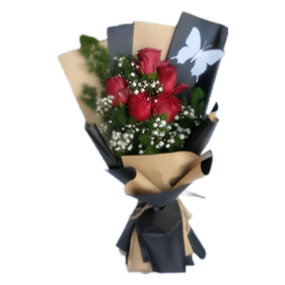 Buquet Rosas y Baby Breath  RFV204