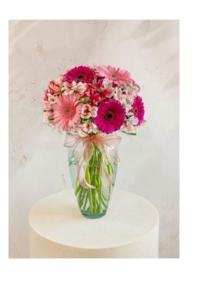 JARRÓN CON GERBERAS RFM406